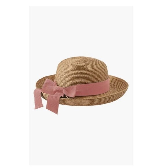 Helen Kaminski Accessories - HELEN KAMINSKI Newport raffia women's sun hat -Tan/Pink - Medium